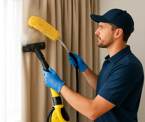 Trusted drapes cleaning technician Matty Curtain Cleaning clontarf-nsw QLD